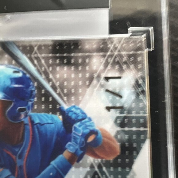 2021 SUPER GLOW RONNY MAURICIO METS 1/1 AUTOGRAPH BLUE AU-RM (MISC7) - Picture 3 of 3